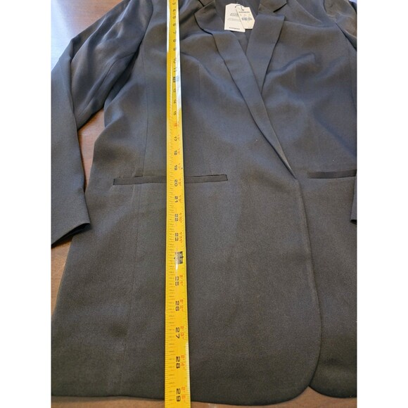 NEW EXPRESS $128 BLACK COLUMNIST OPEN FRONT BLAZER L Large Business Casual NWT - Picture 5 of 7